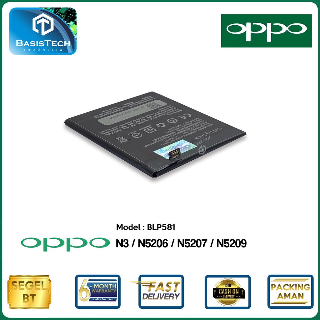 BATERAI OPPO N3 - N5206 - N5207 - N5209 - BLP581 - ORI99