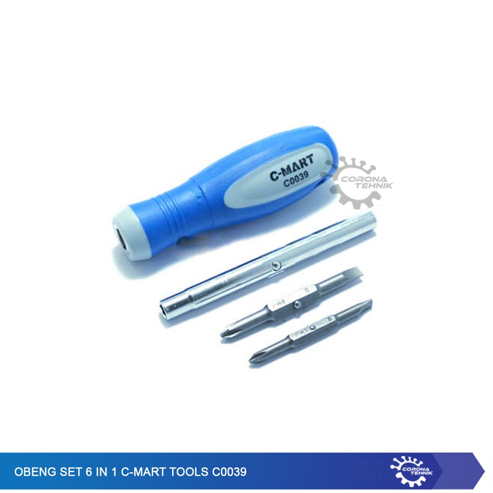 Obeng Set 6 in 1 C-Mart Tools C0039