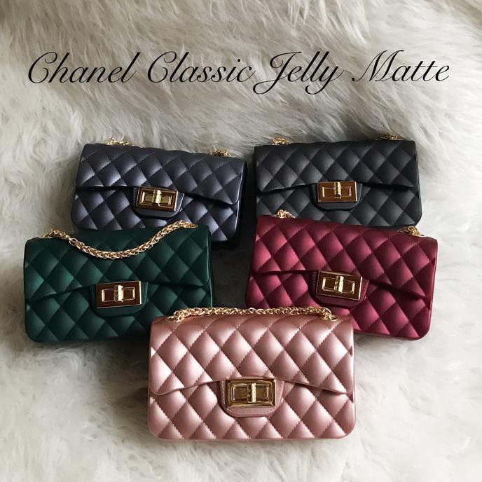 TAS TAS CHANEL CLASSIC MINI JELLY MATTE CHANNEL IMPORT 18CM - HIJAU TAS.2