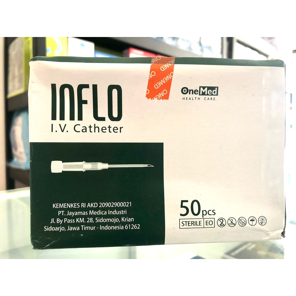 Jarum INFLO IV Catheter 22G  inflo iv catheter onemed / jarum infus 22G