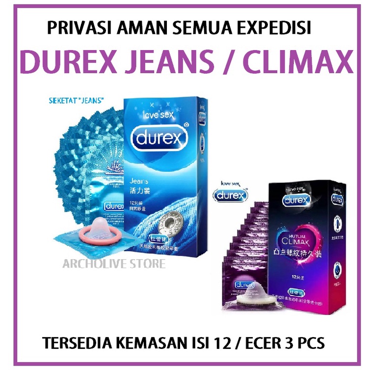 Kondom Durex Climax 6 PCS Privasi Aman Condom Tipis Tahan Lama Bergerigi Gerigi Obat Kuat-1