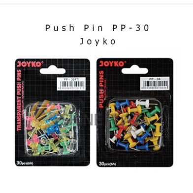 

JOYKO PUSH PIN COLOR/TRANSPARAN JARUM TEKAN /PAKU PIN