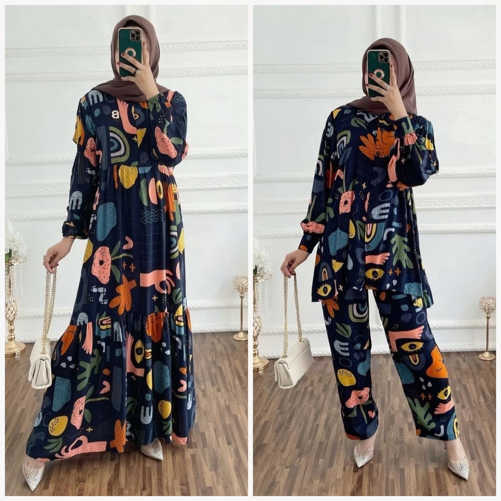 FAZLUNA GAMIS &amp; GAITZA ONESET PREMIUM RAYON PROMO ORIGINAL100%