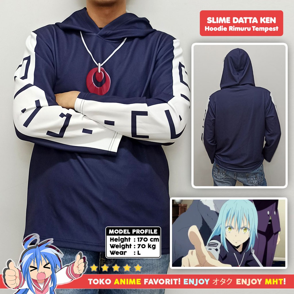 Jaket Hoodie Anime Tensei Shittara SLIME Rimuru Tempest FULL PRINT