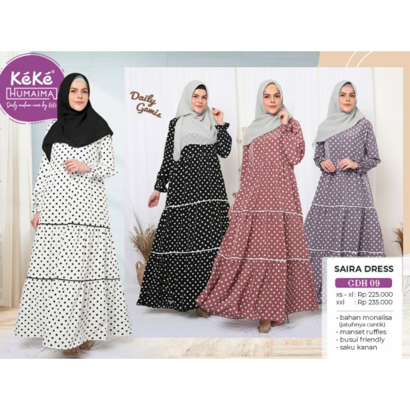 Gamis Dewasa Keke Humaima ~ Saira Dress GDH 09 ~