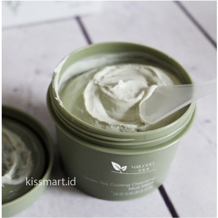 MAIGOOLE Green Tea Clay Mask Masker Wajah Green Tea Pore Clean Clay Mask 100gr Berfungsi Mencerahkan Warna Kulit Di Wajah XX033