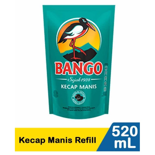 

Kecap Bango Manis / Kecap Manis Light Kemasan Pouch Refill 520Ml