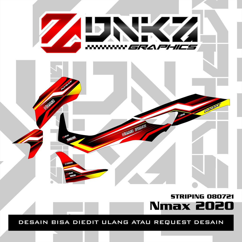 Stiker Nmax New 2020 Decal Striping Nmax New 2020 Premium Racing 080712