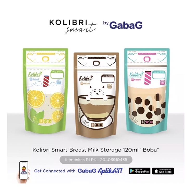 Gabag / GEA Kantong Asi Kolibri Classic 120 ml Boba Milky Cow Ayam Koening Boy Girl Whale Bear Boba Unicorn Carnival Metropolis