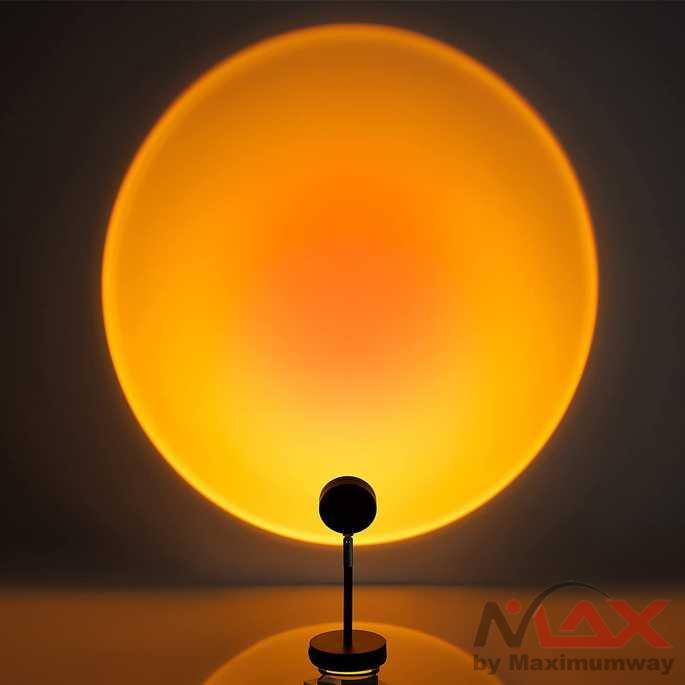 Sunset Lamp Sunset Projector Lampu Sorot Indoor efek matahari terbenam untuk sorot penyanyi lebih mantap atau membuat video unik CANMEIJIA Lampu Sorot Dekorasi Kamar LED Sunset Lamp - C-002 Mood Light Living Room Bedroom Night Light Room Decor Bar