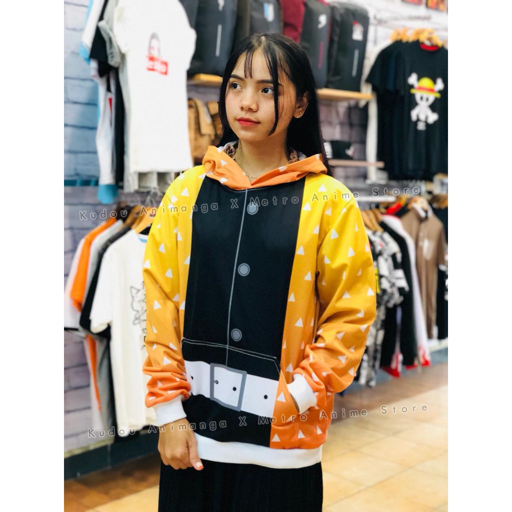 Sweater Zenitsu Agatsuma Haori Cosplay Adidas Poly