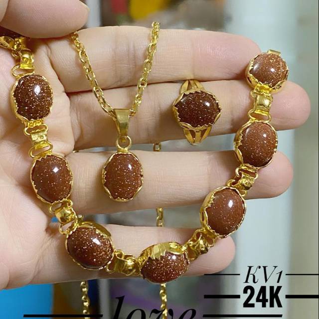 Xuping set perhiasan lapis emas 24k 2902h