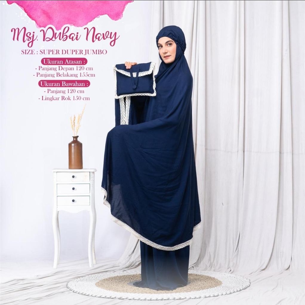 Mukena Dubai Renda Bahan Rayon Premium/Harga Grosir/Bisa COD/Alesya