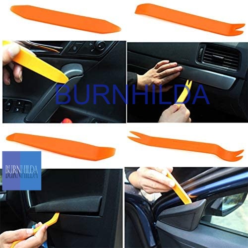 Pengungkit Panel Mobil Car Removal Pry Trim Tool Trim Removal Tool Kit Yellow Plastic Pry Tool Easy Removal of Car Door Panel, Audio Radio Panel, Fasteners, Molding, Dashboards and Wheel Hubs mobil motor burnhilda