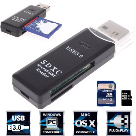 Card Reader USB 3.0 Support Micro SDXC up to 512GB High Speed