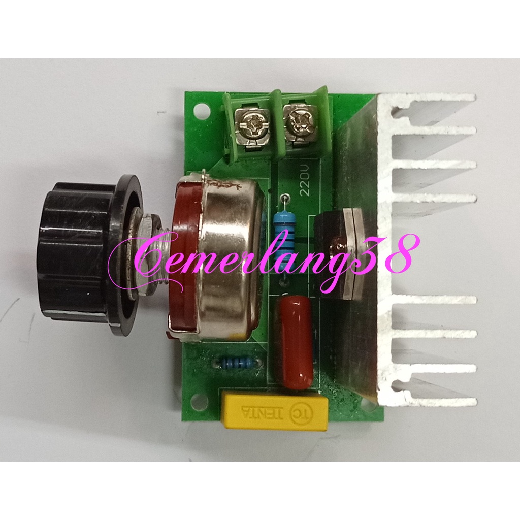 Dimmer AC 220 Volt 4000W NC - AC AC Voltage Regulator Speed Controller 4000 Watt Pengatur Kecepatan