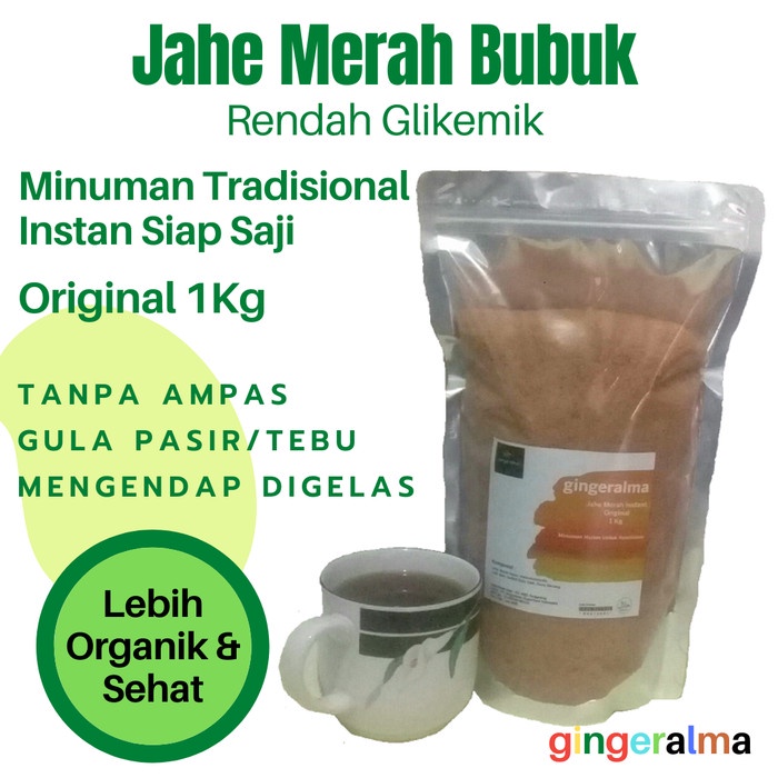 

Jahe Merah Bubuk 1 Kg Gingeralma Original