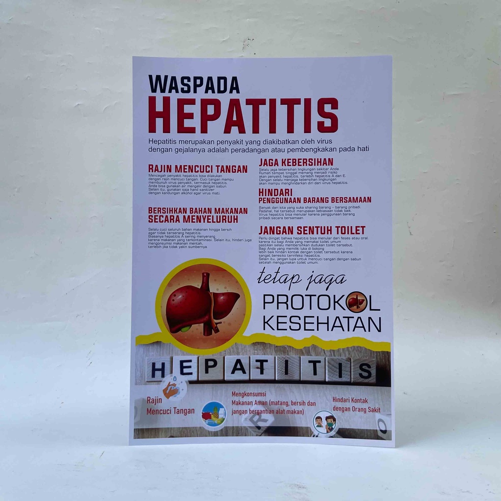 Poster Hepatitis 2022, Poster kesehatan, Poster UKS, Poster kesehatan Sekolah