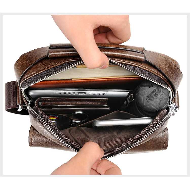 Rhodey Tas Selempang Pria Premium Kulit Leather Bag - HA-093