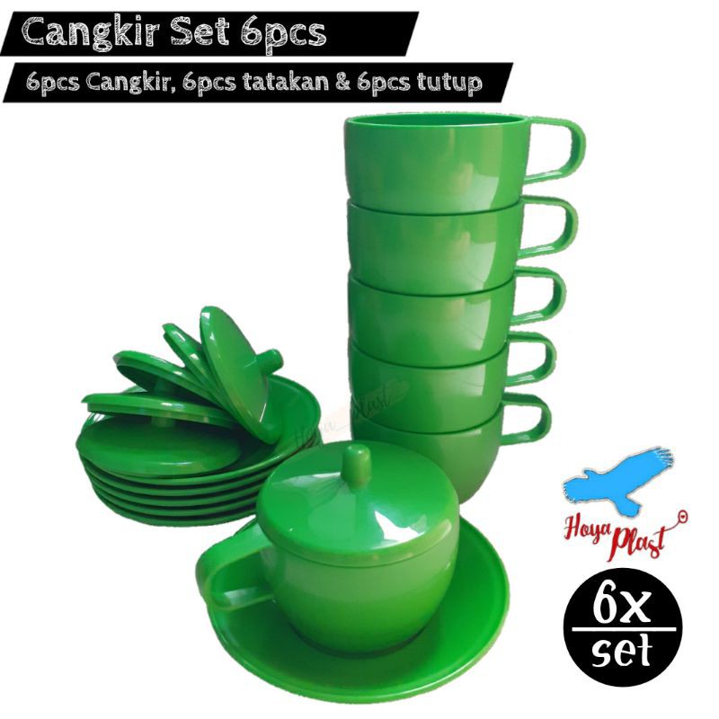 HOYAPLAST GELAS/CANGKIR SET 6Pcs