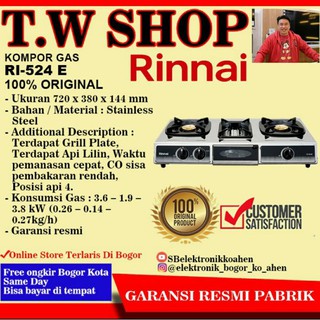 Rinnai Ri712gab Ri 712 Gab Ri 712gab Kompor Gas 2 Tungku Shopee Indonesia