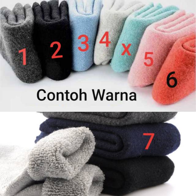 KAOS KAKI MUSIM DINGIN WOOL BULU DOMBA