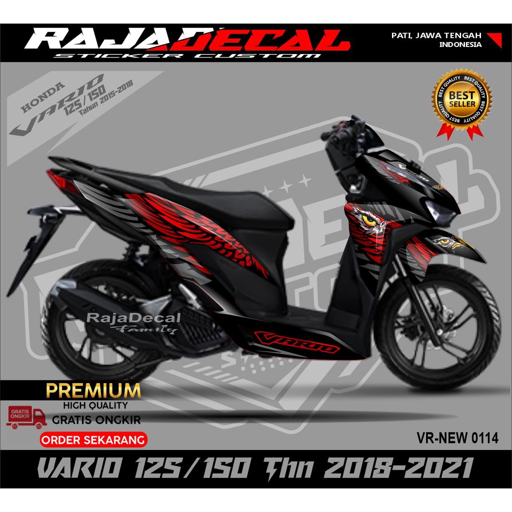 Decal Vario 125 150 New 2018 - 2020 Full Body Stiker Vario 125 150 New 2018 - 2020 Keren Striping Va