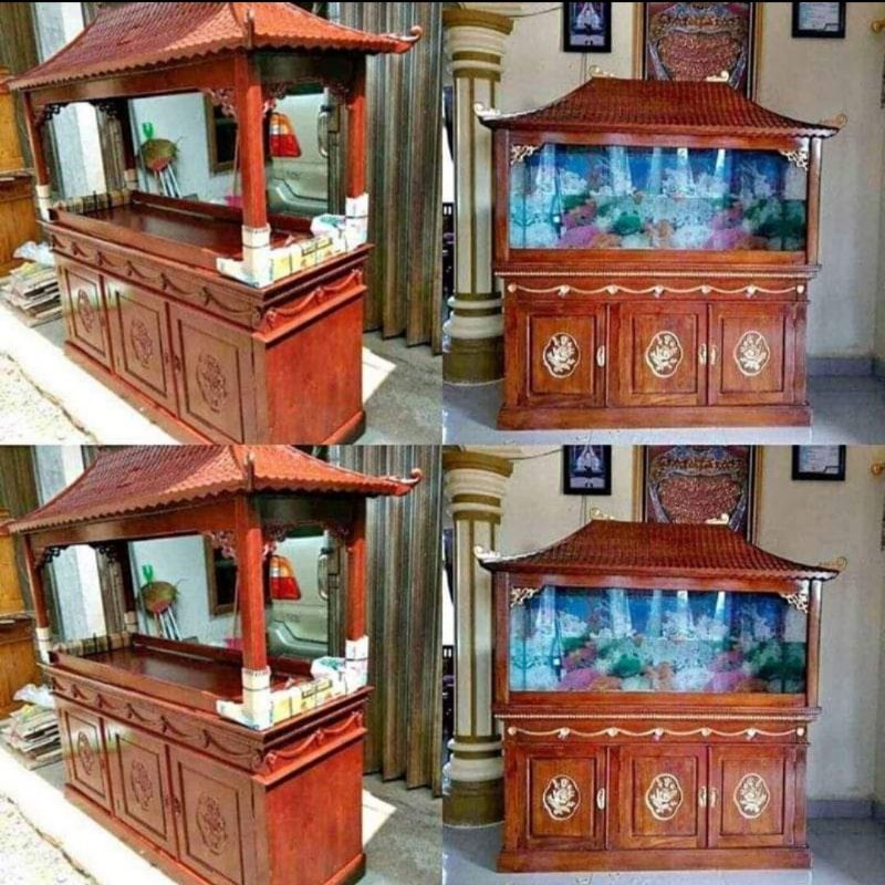 bufet akuarium meja akuarium mebel ukir kayu jati produk jepara