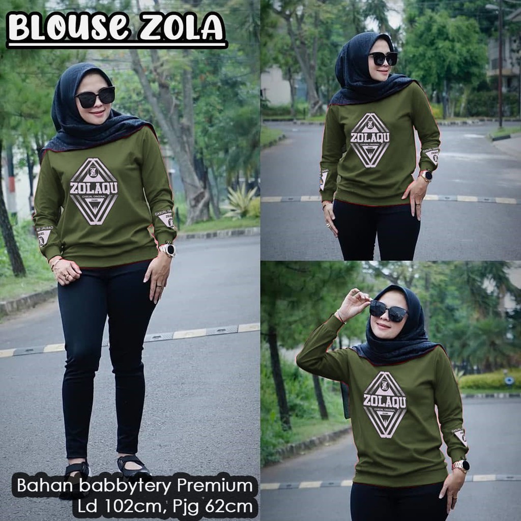 INDOBEST BAJU SWEATER ZOLA / BLOUSE ATASAN WANITA LENGAN PANJANG