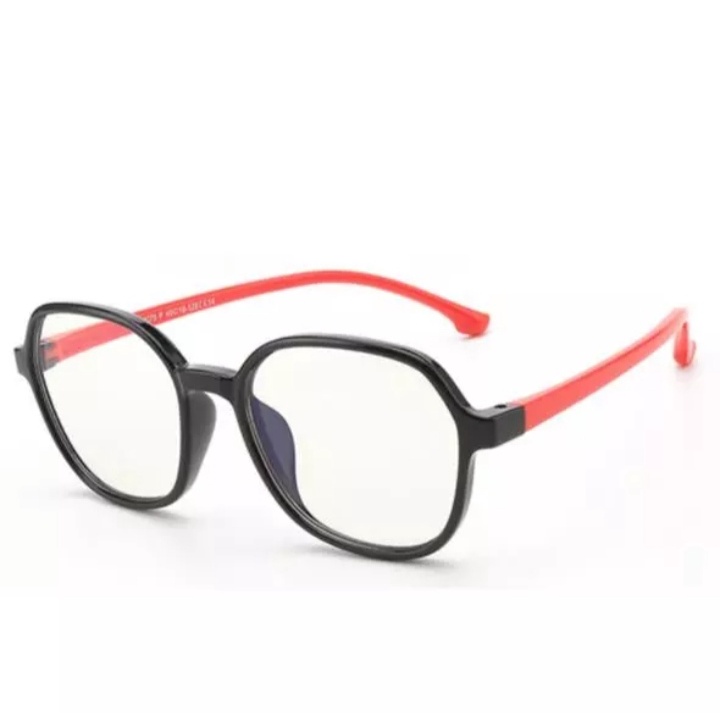 kacamata anak anti radiasi blue ray (design korea) laki-laki & perempuan-hitam merah