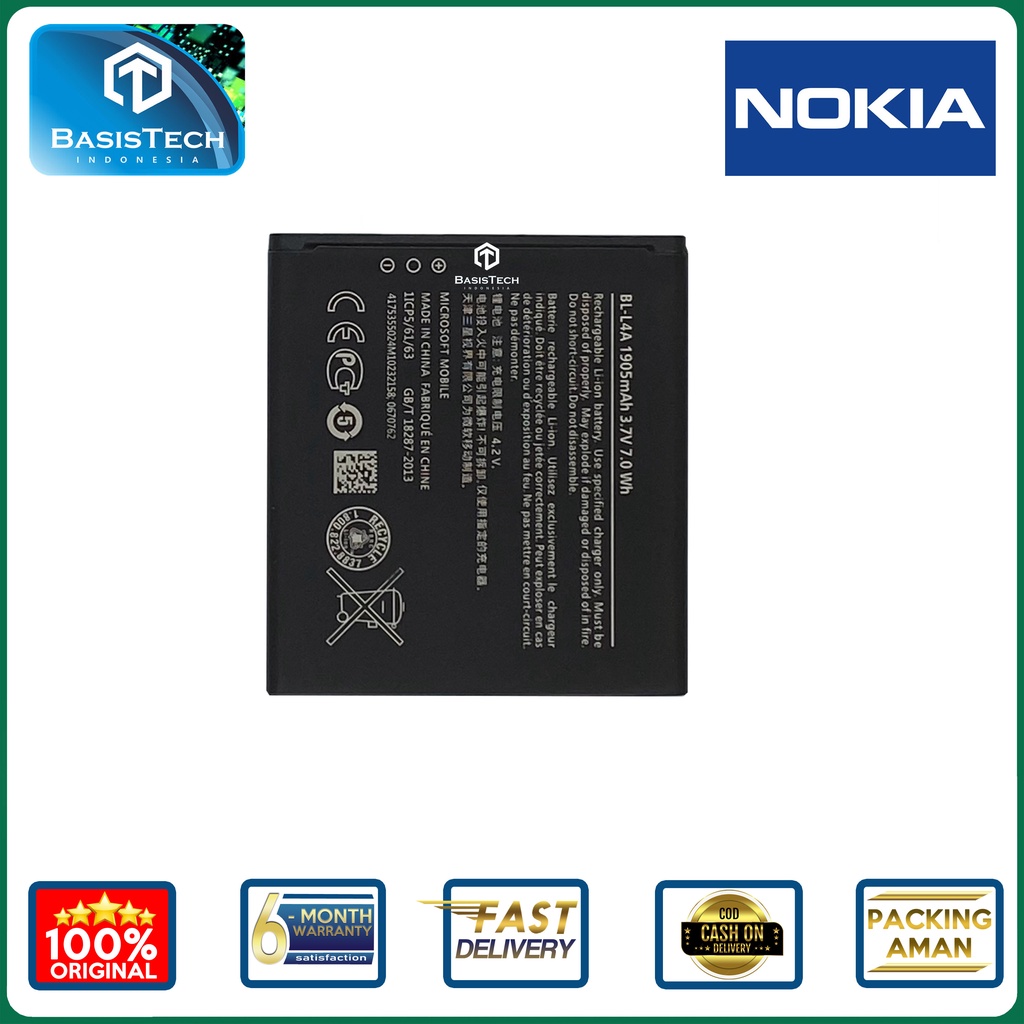 BATERAI NOKIA LUMIA 540 - LUMIA 535 - LUMIA 830 - BL-L4A - ORI