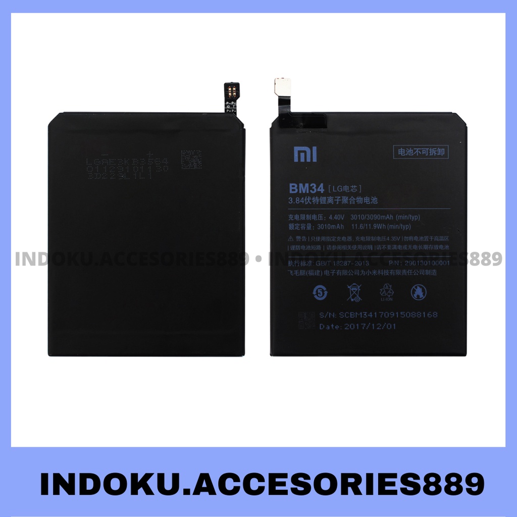 Baterai Xiaomi Mi Note Pro BM34 Original