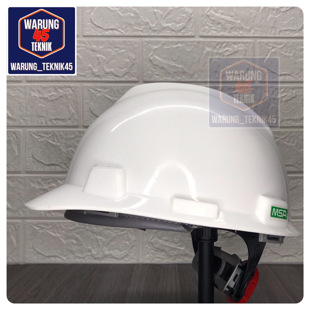 HELM PROYEK SAFETY V GUARD MERK MSA SNI LOKAL SUSPENSI FASTRACK FASTRAK -PUTIH