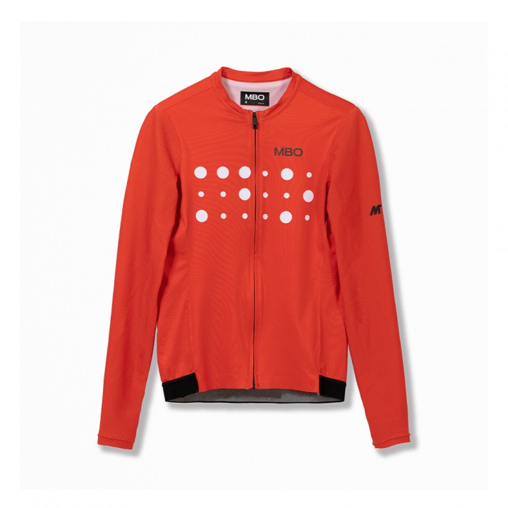 Jersey Sepeda Mysenlan Women Long Sleeve Jersey Mbo Prime Focus Scarlet Red