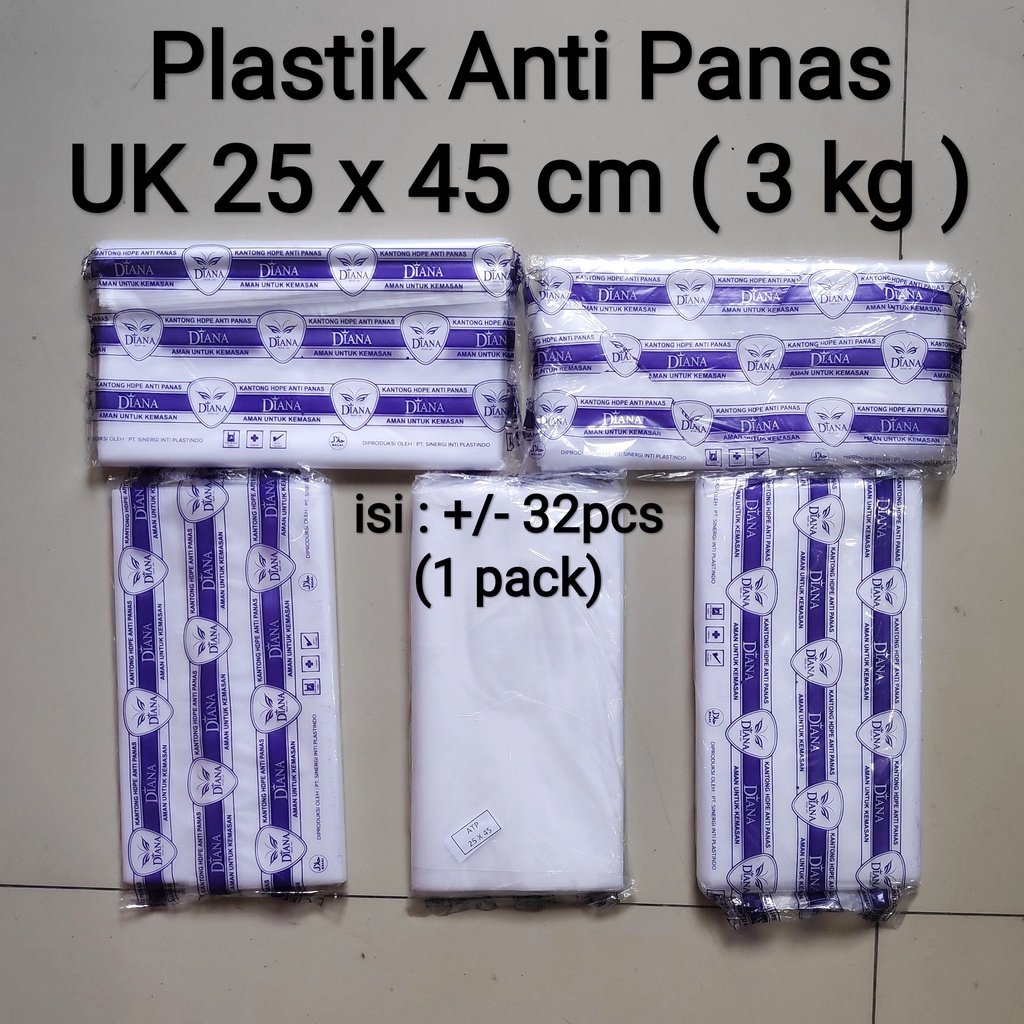 kantong plastik Tahan Panas isi 5 bks (Uk 1/4kg-1/2kg-1kg-2kg -5kg) Plastik Anti Panas