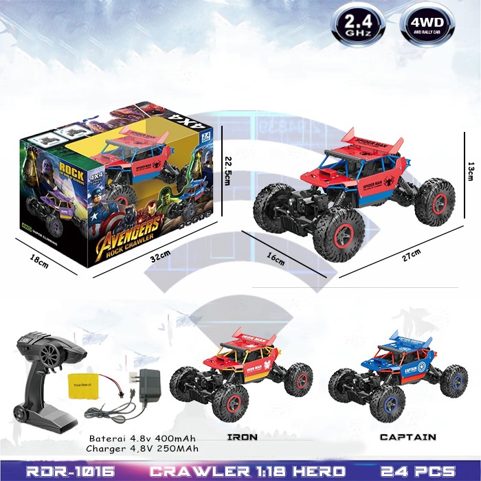 PROMO RDR1059 RC Rock Crawler Mainan Anak Mobil Remote Control RADAR