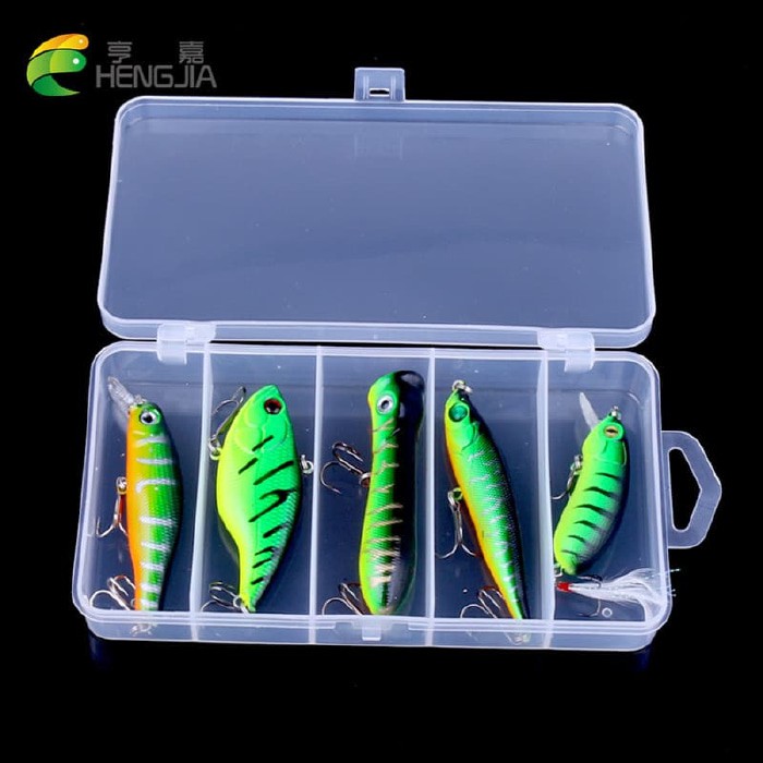 Termurah  Lure Minnow 5pcs Fishing Lure Set Minnow Topwater Popper VIB Pencil  Diskon