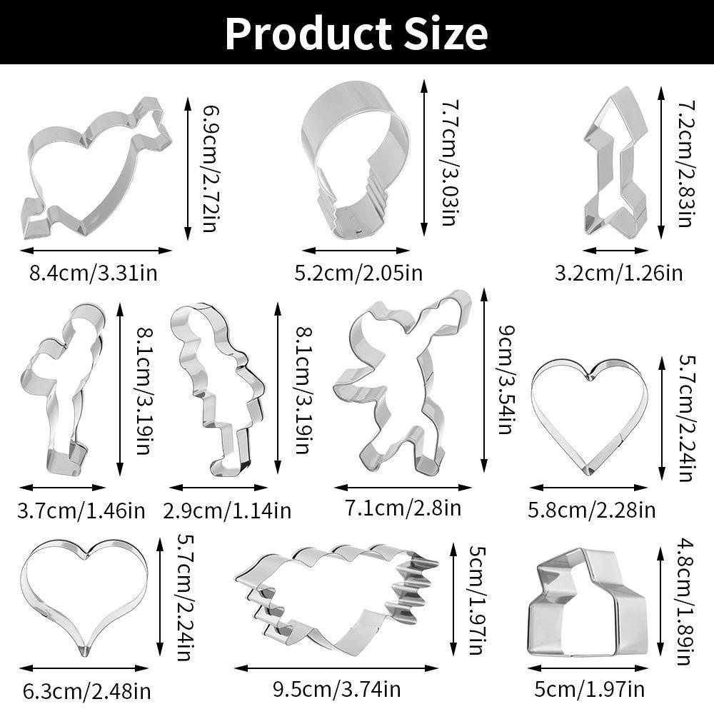 Solighter Cookie Cutter Mold Biscuit Fondant Cetakan Biskuit Dekorasi Kue Hari Valentine Cupid