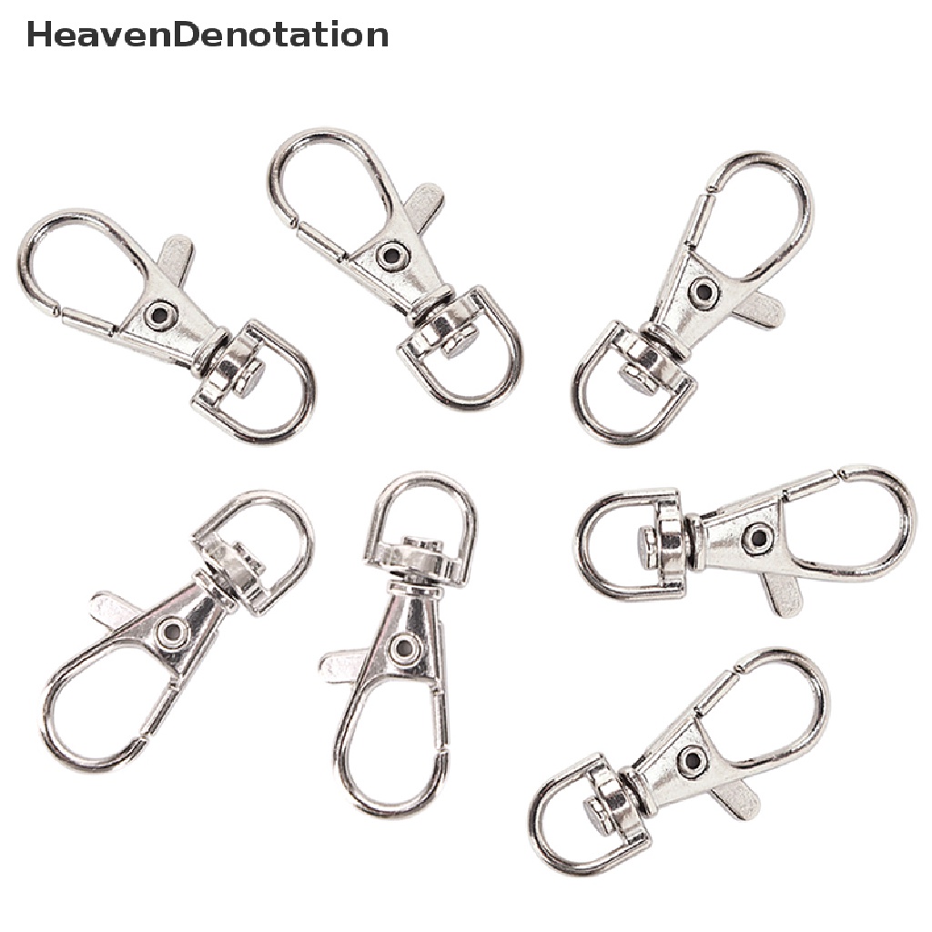 [HeavenDenotation] 10PC Silver Swivel Trigger Clips Snap Lanyard Hook Bag Key Ring Hooks Gift