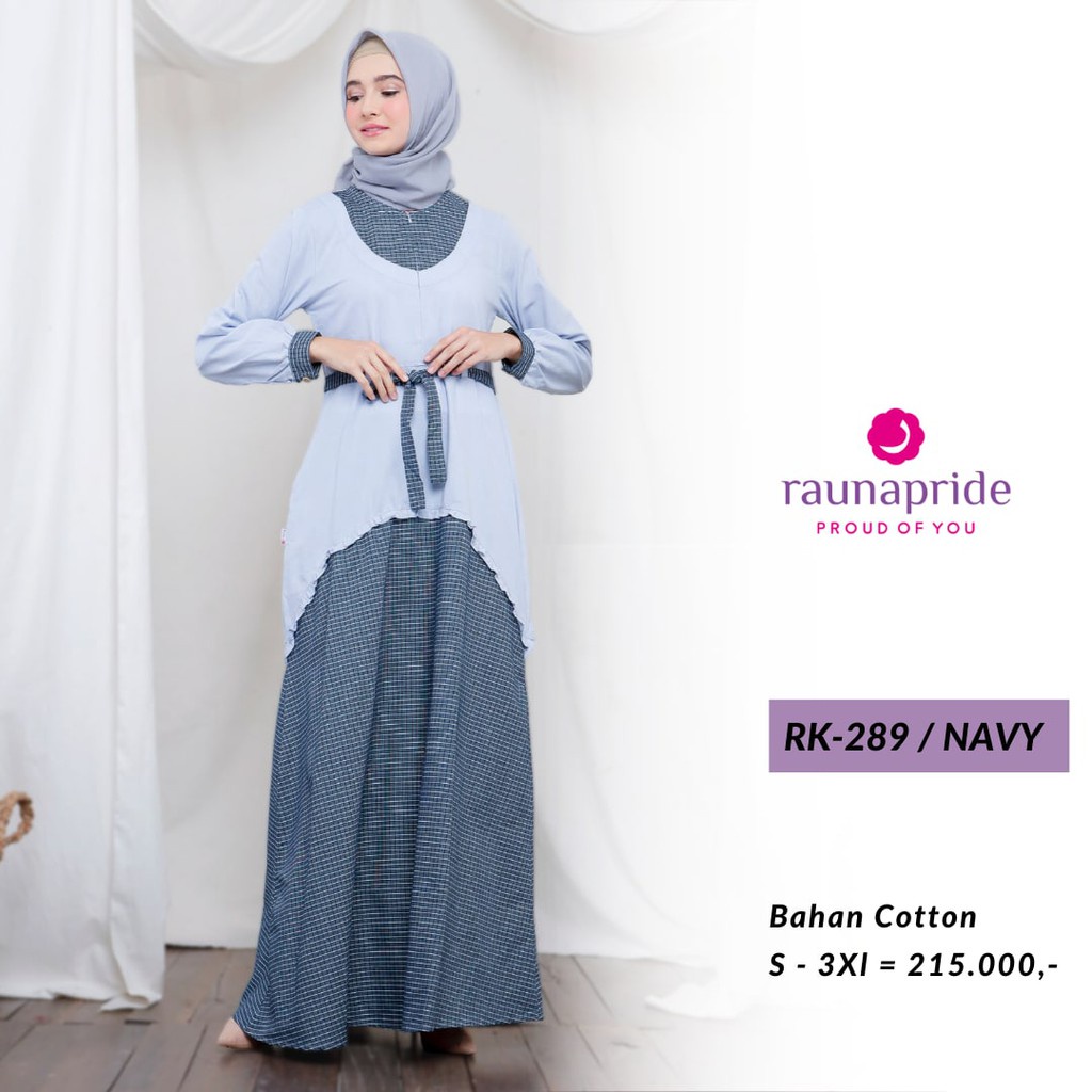 GAMIS TERBARU 2021 RAUNA RK-289 NAVY