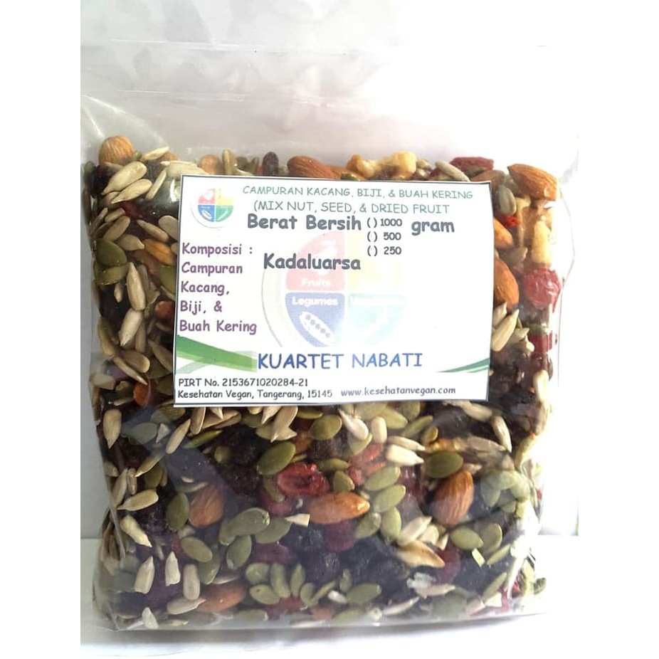 

Promo Campuran Kacang, Biji, & Buah Kering / Original Mix Nut 500 Gr