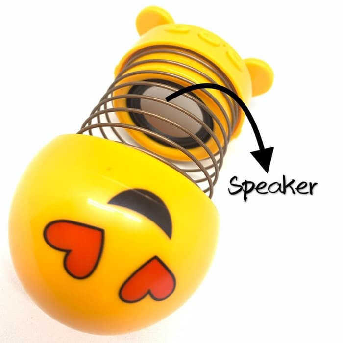 SPEAKER BLOETOOTH BONEKA PAJANGAN MOBIL BISA TF CARD - EMOJI UK 12x7CM