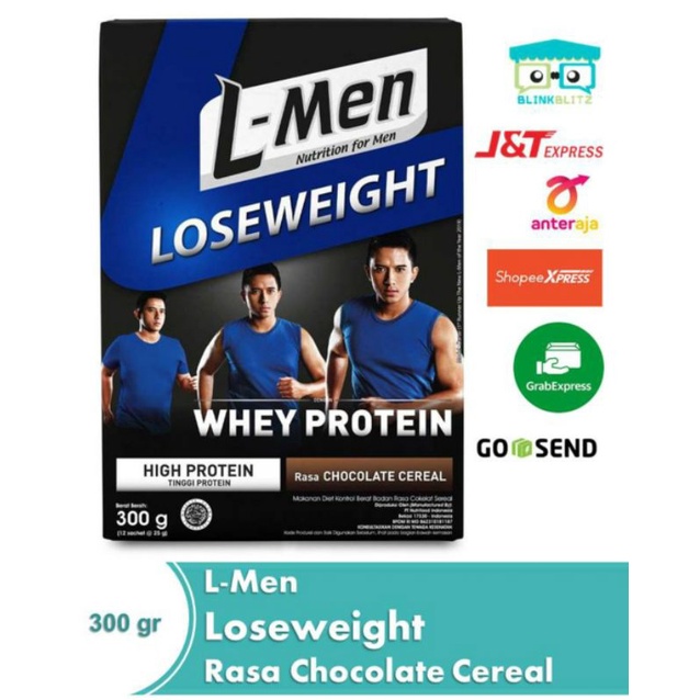 L-Men LOSE WEIGHT 300 GR Whey Protein Chocolate Cereal Suplemen Susu Lmen Fitness