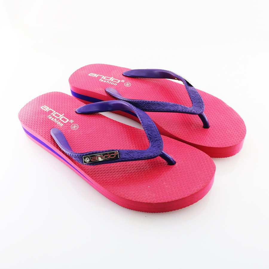 Ando Nice Queen 03 Ungu/Fusia - Sandal Wedges Wanita (B)
