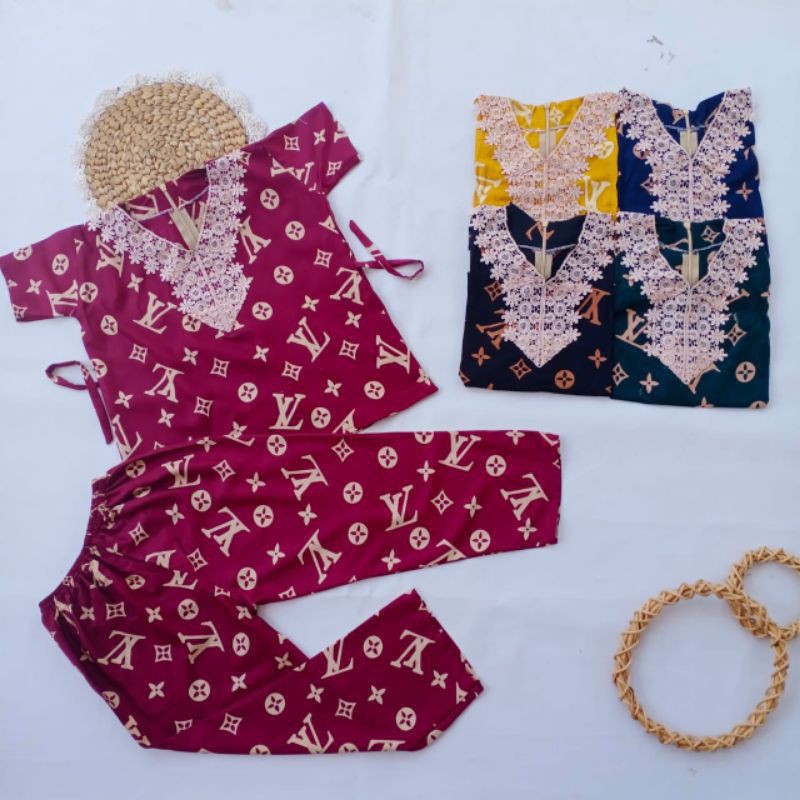 one set rayon / setelan Kanaya anak usia 3-7 tahun setelan motif cp renda one set arabian