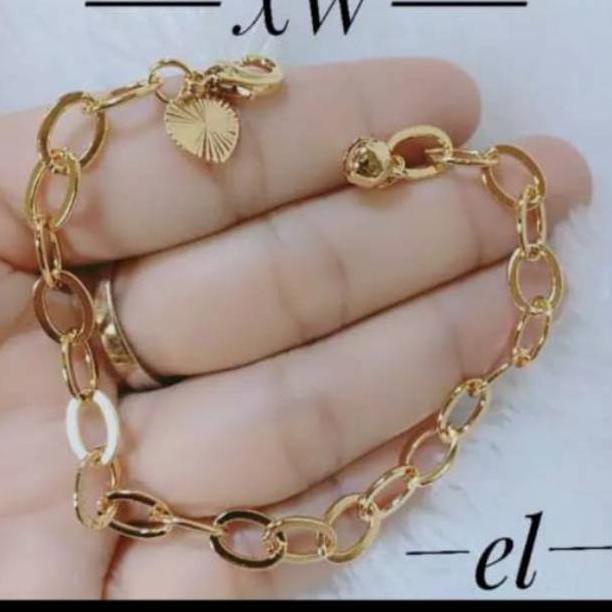 Gelang Rantai Bola Terbaru Gelang Wanita Aduhai Lapis Emas Imitasi