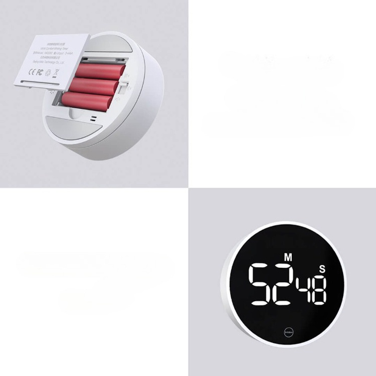 MIIIW Timer Masak Dapur Rotary Kitchen Alarm Magnetic LED Display