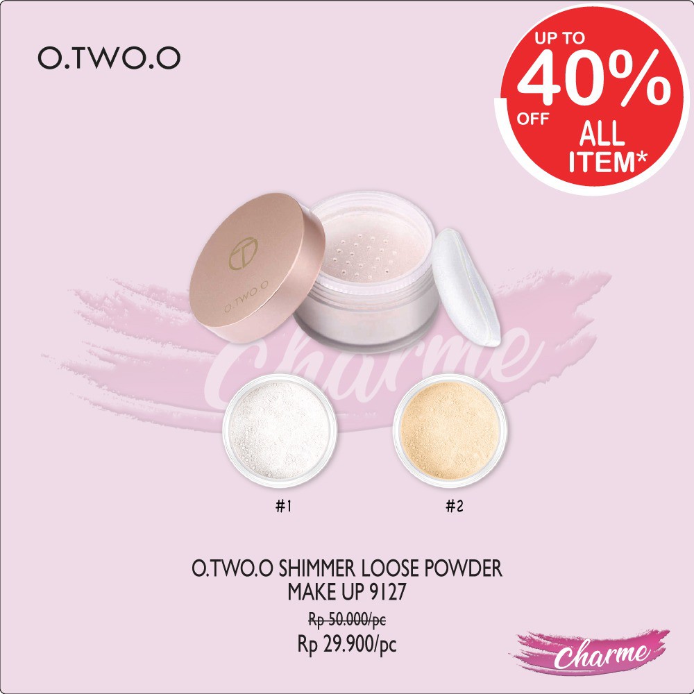 (READY &amp; ORI) O.Two.O otwoo Shimmer Loose Powder Makeup 9127 / Bedak Tabur