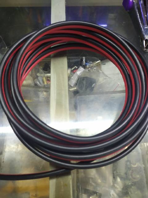 Kabel merah hitam 2x100 tembaga kuning serabut