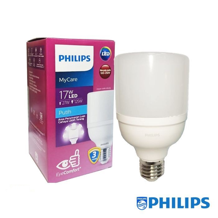 Philips Lampu LED Bright 17 W Putih Mycare E27 Bohlam LED 17 Watt CDL